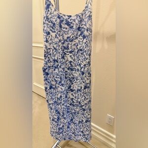 Blue and White Floral Sundress